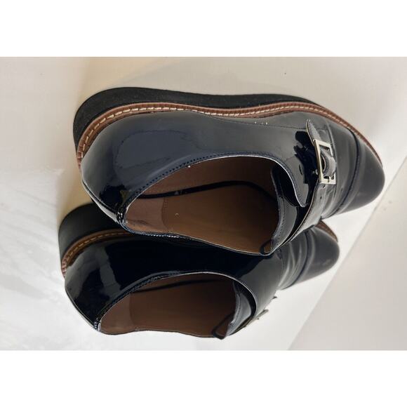 Halogen Emma Monk Strap Patent Leather Oxford, Navy Sz: 11M, 45-03 - Picture 7 of 16
